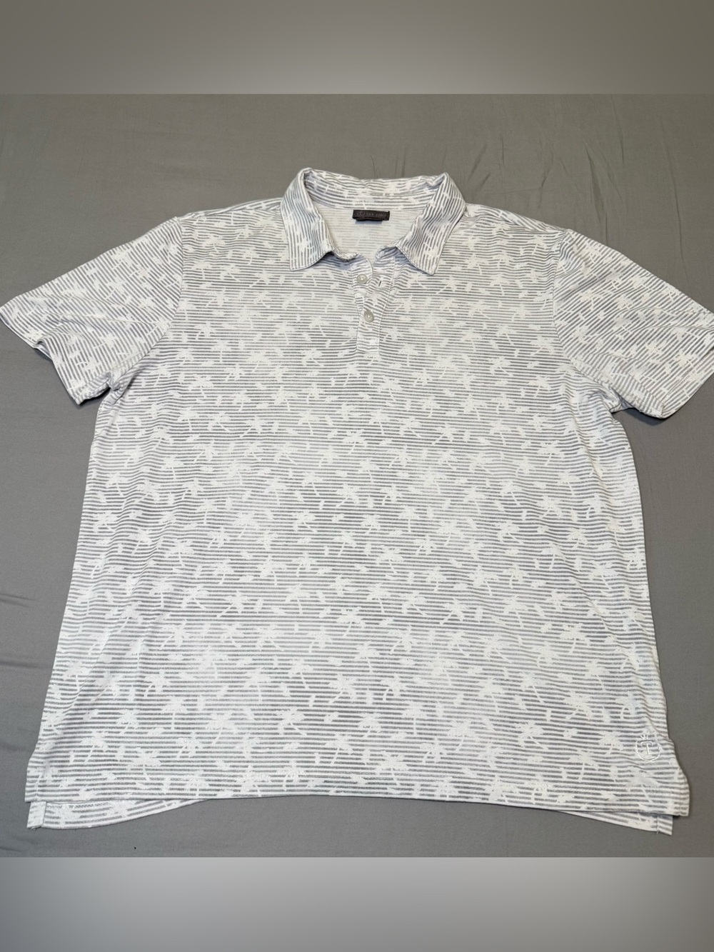 Men’s polo Tee Time large Palm tree print